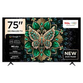 TCL 75-Inch 4K QD-Mini LED Google TV, Dolby Vision, HDR10+, Full Array Local Dimming (75C6K)
TCL 75-Inch 4K QD-Mini LED Google TV, Dolby Vision, HDR10+, Full Array Local Dimming (75C6K)