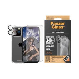 PanzerGlass Apple iPhone 15 Pro Max 2023 6.7" Ultimate Protection 3-in-1 Bundle - ClearCase w/ D3O +UWF Screen Protector + Camera Lens Protector Full 360 Drop & Scratch Protection, Easy Install, Clear PNZB1175+2812
PanzerGlass Apple iPhone 15 Pro Max 2023 6.7" Ultimate Protection 3-in-1 Bundle - ClearCase w/ D3O +UWF Screen Protector + Camera Lens Protector Full 360 Drop & Scratch Protection, Easy Install, Clear PNZB1175+2812