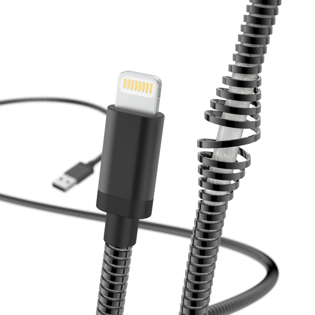 Hama" Metal" charging / data cable, Lightning, 1.5 m, black