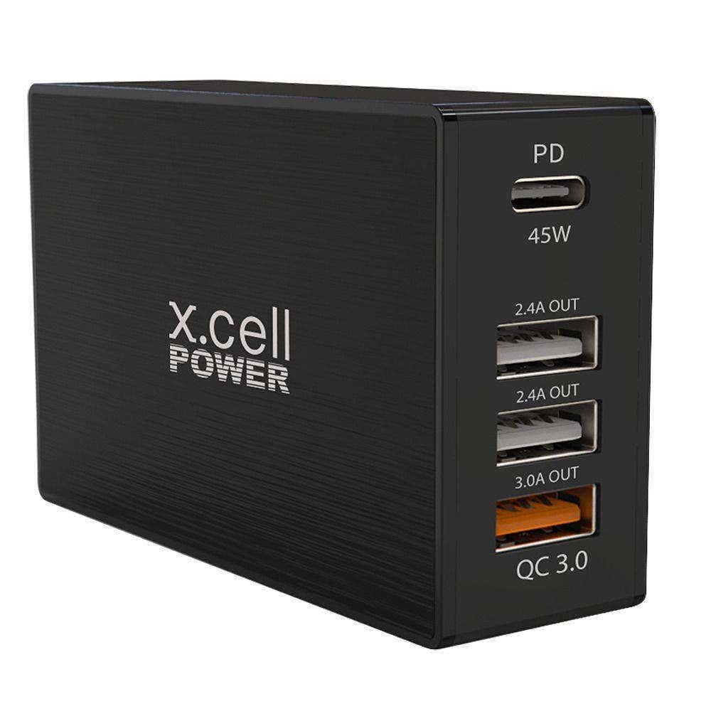 Xcell Multi-Port Charging Station 63W Output, Black