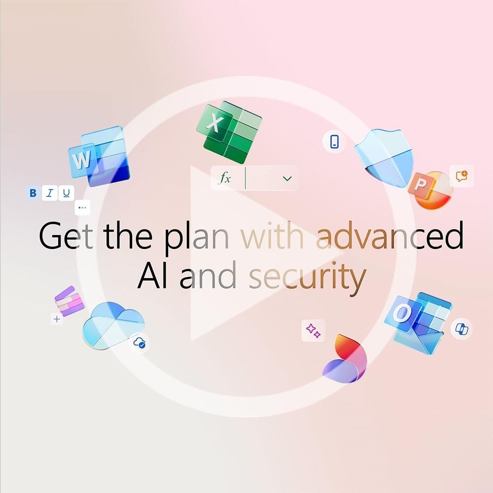 Microsoft 365 Personal -1 TB of cloud storage Advanced Security Innovative Apps With AI 12-Month Subscription