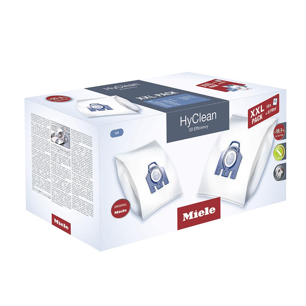 Miele XXL HyClean 3D GN Dustbags - 4.5 liters (16 bags)