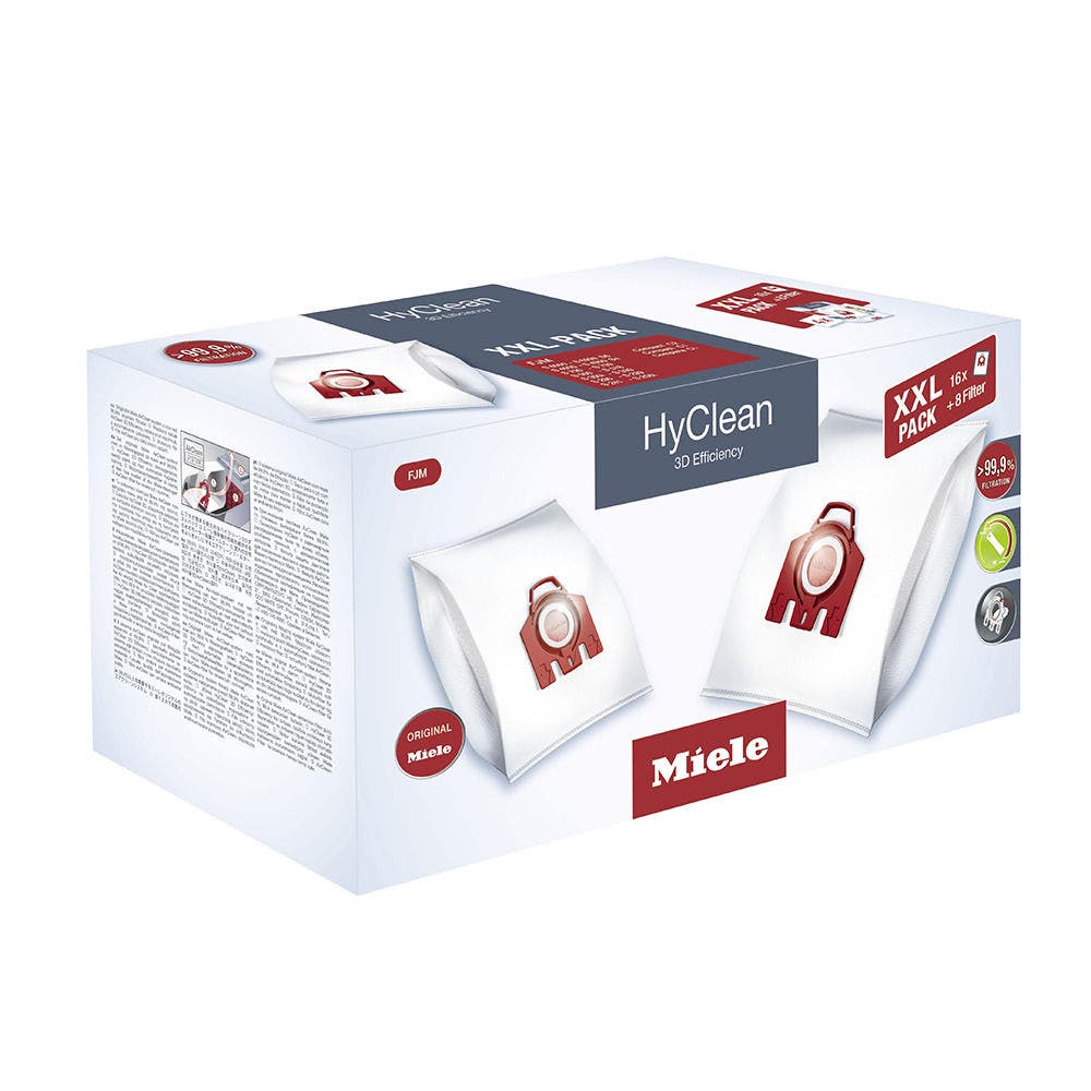 Miele XXL HyClean 3D FJM Dustbags - 3.5 liters (16 bags)