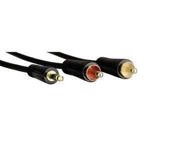 Hama HAM-122298 Audio Cable, 3.5 mm jack plug - 2 RCA plugs, stereo, Gold-Plated, 1.5 m