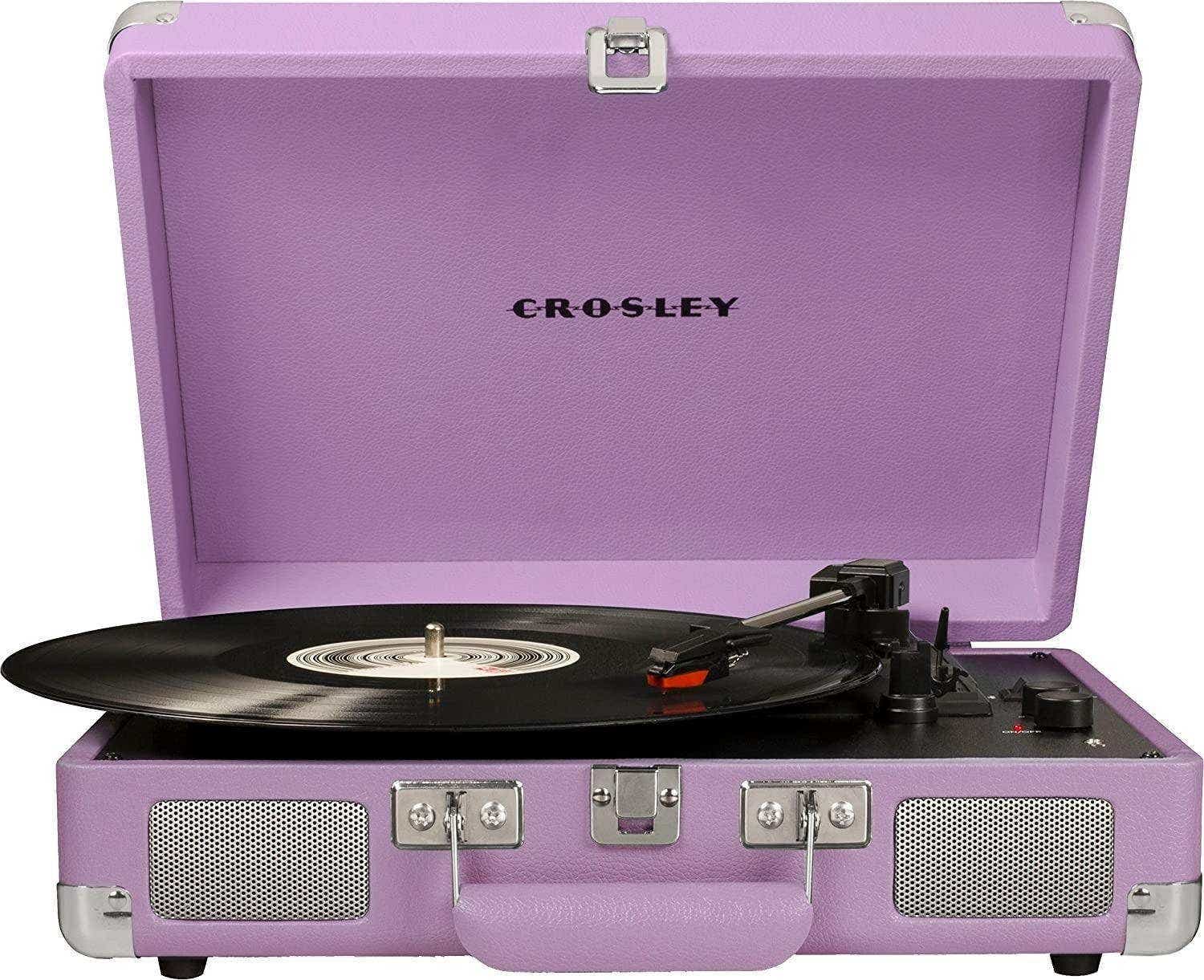 Crosley CR8005D-LA4 Cruiser Deluxe Turntable with Speaker, Lavendar - CH
