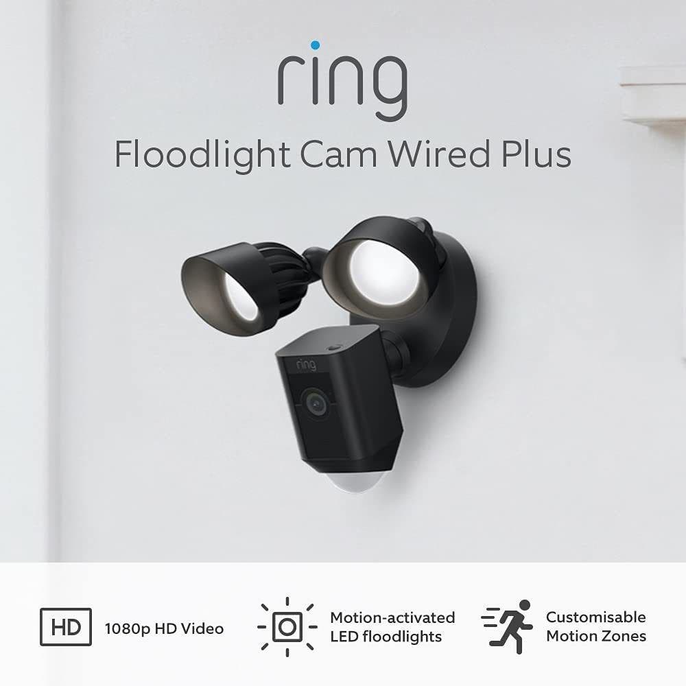 Ring Floodlight Cam Wired Plus - Black - MEA