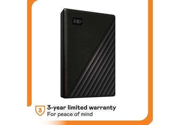 WD WDBPKJ0050BBK-WESN 5TB My Passport Portable External Hard Drive, Black