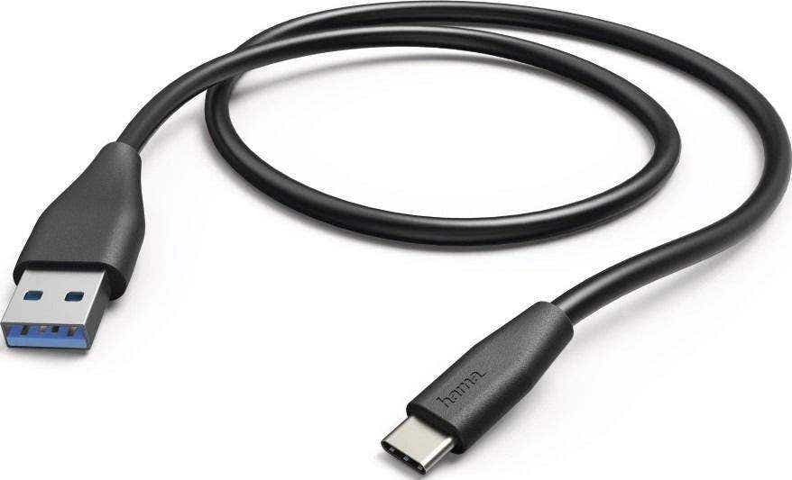 Hama Charging-Data Cable, USB Type-C - USB 3.1 A Plug, 1.5 m, Black