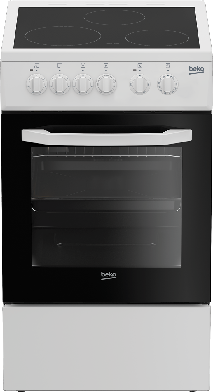 BEKO 50cm Ceramic Electric COOKER CSS48100GW (BEK-CSS48100GW)