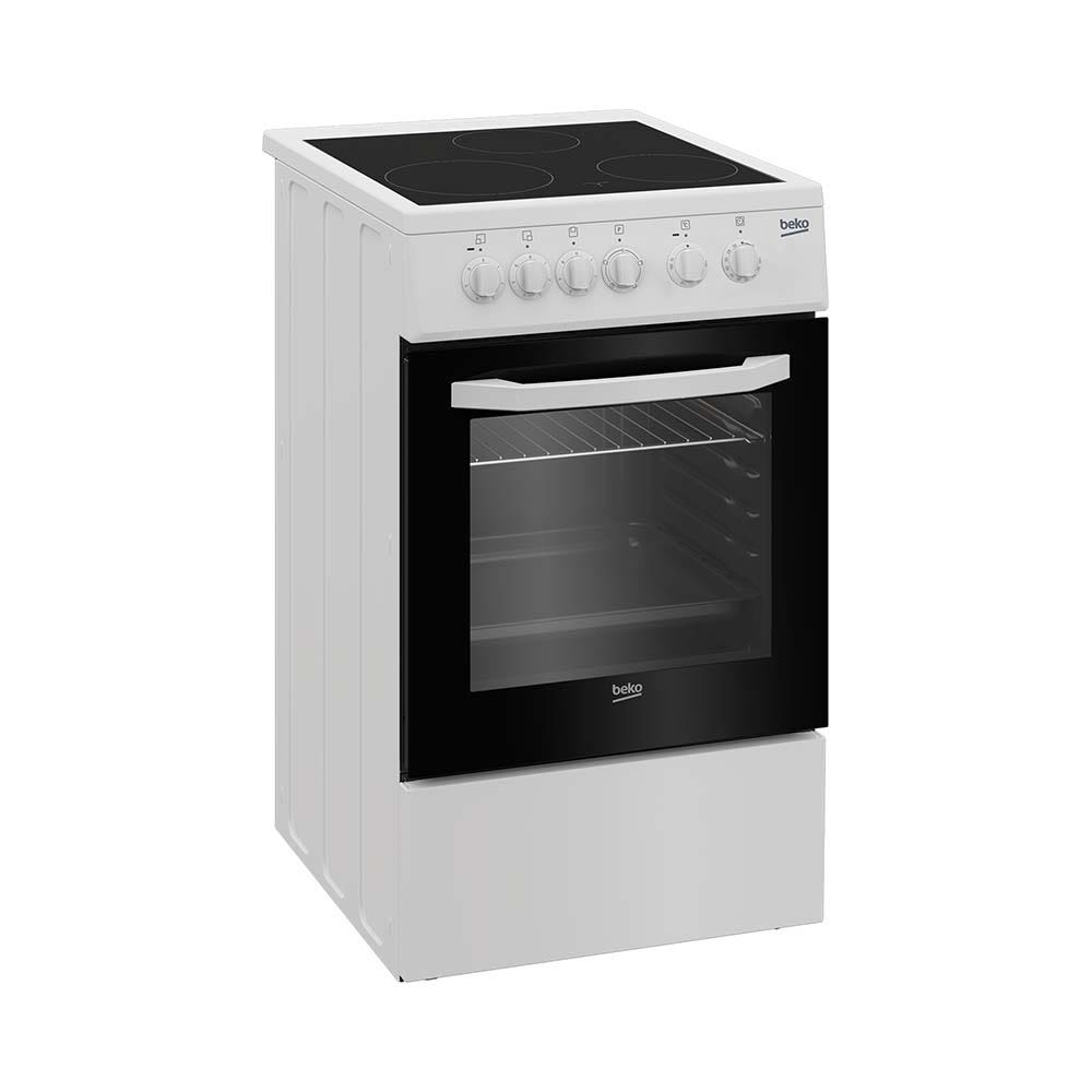 BEKO 50cm Ceramic Electric COOKER CSS48100GW (BEK-CSS48100GW)