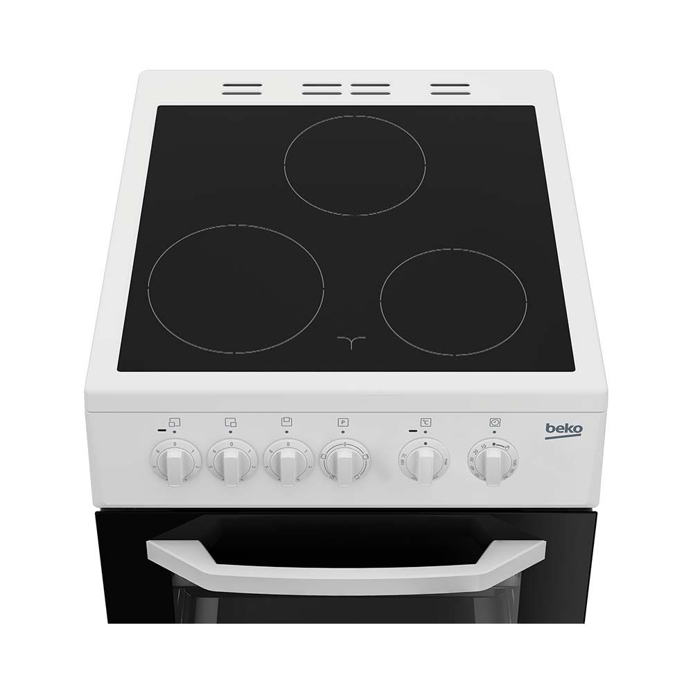 BEKO 50cm Ceramic Electric COOKER CSS48100GW (BEK-CSS48100GW)