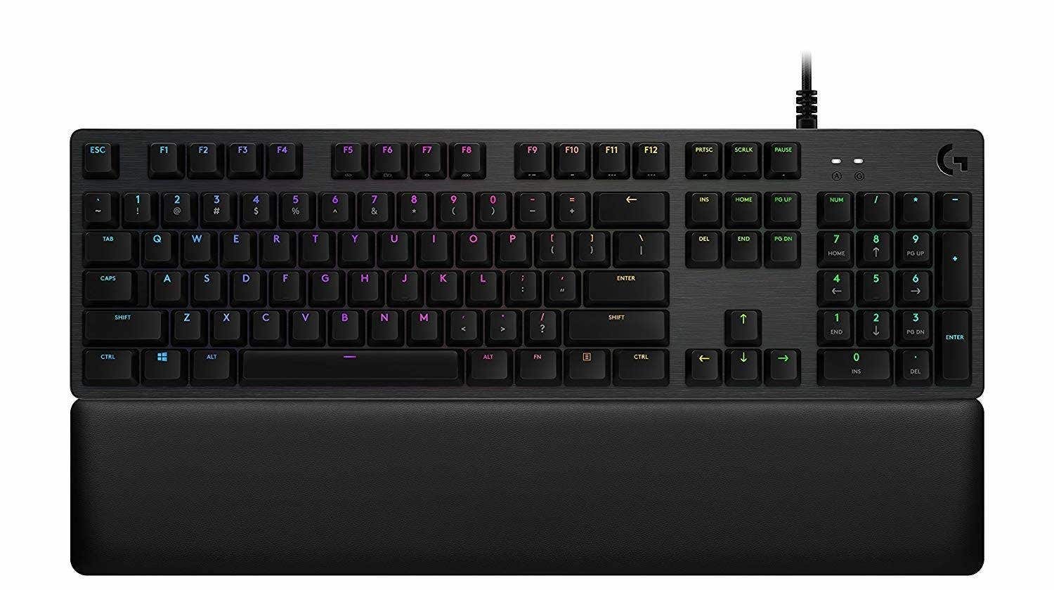 Logitech G513 RGB Mechanical Gaming Keyboard, GX Blue, USB Passthrough