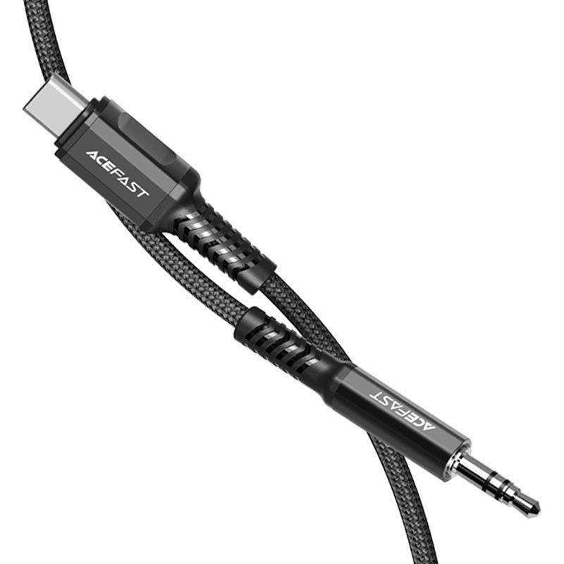 Acefast Audio cable C1-08 USB-C to 3.5mm male, Deep Space Gray