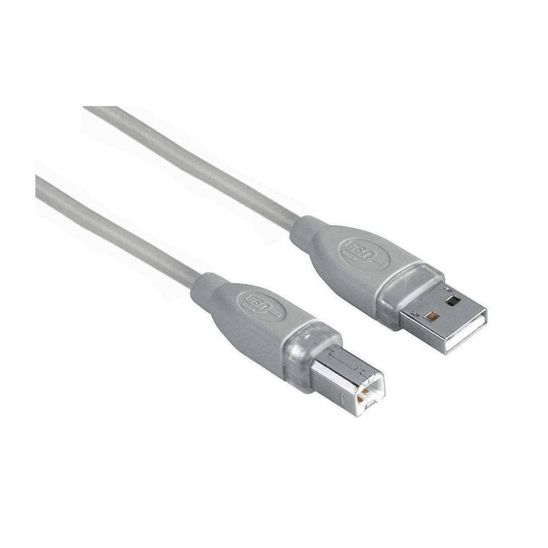 Hama USB 2.0 cable, shielded, gray, 5.00 m