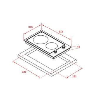 Teka Built-In Vitroceramic Hob 30cm EFX 30.1 2H