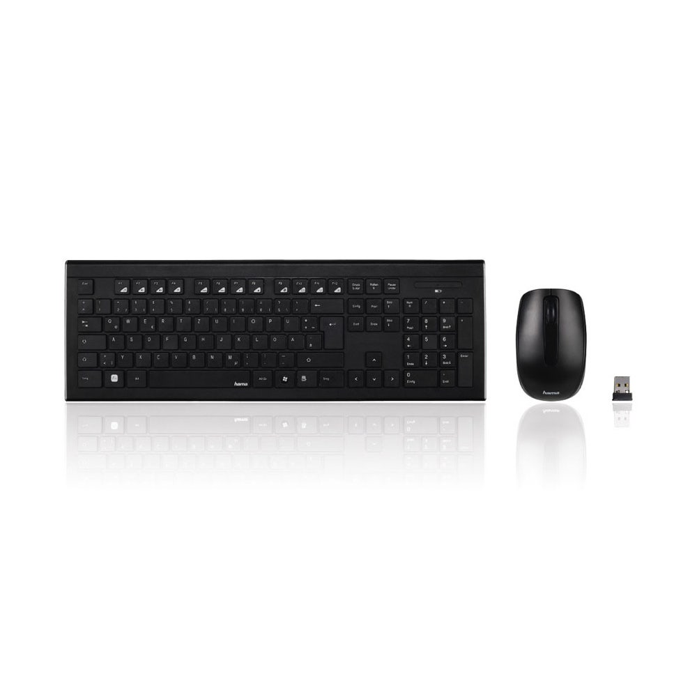 Hama" Cortino" wireless keyboard - mouse set, Black