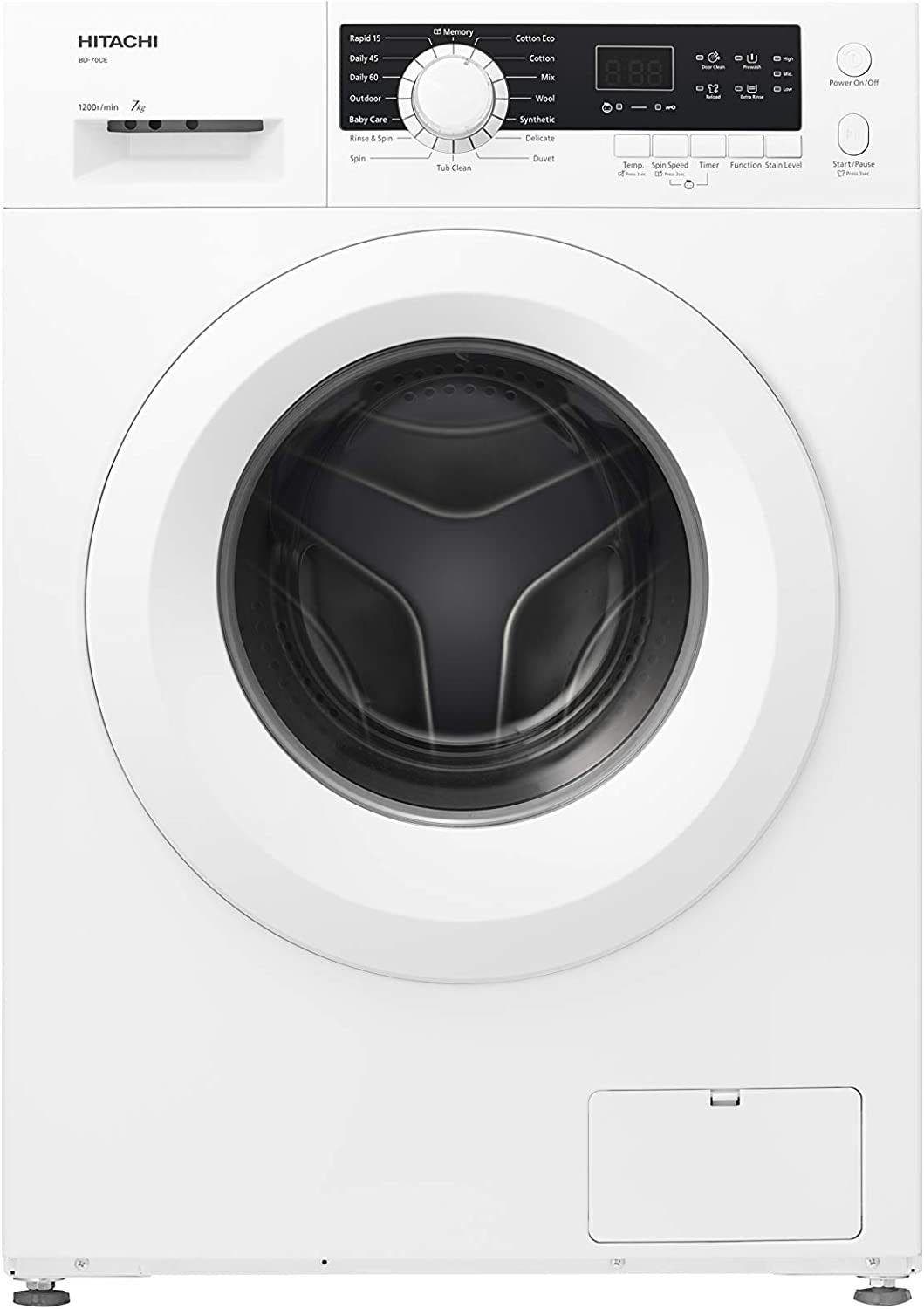 Hitachi Front Loading 7KG WM, White (HIT-BD70GE3CGXWH)