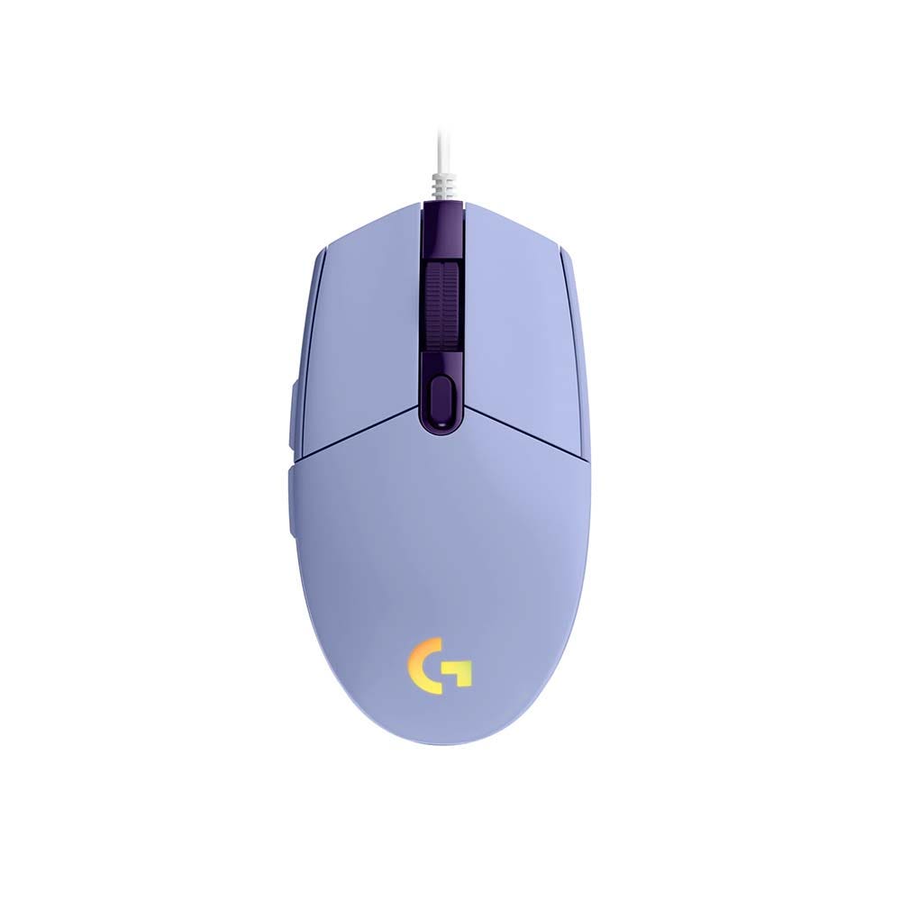 Logitech G203 Lightsync RGB Lighting Optical Wired Gaming Mouse, Lilac