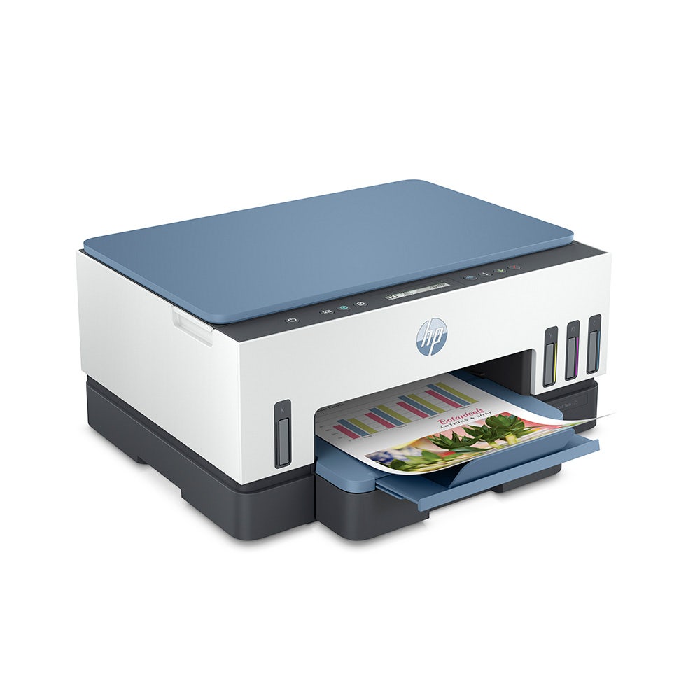 HP Smart Tank 725 All-in-One Ink Tank Printer wireless, Print, Scan, Copy, Auto Duplex Printing, Print up to 18000 black or 8000 color pages, White-Blue  [28B51A]