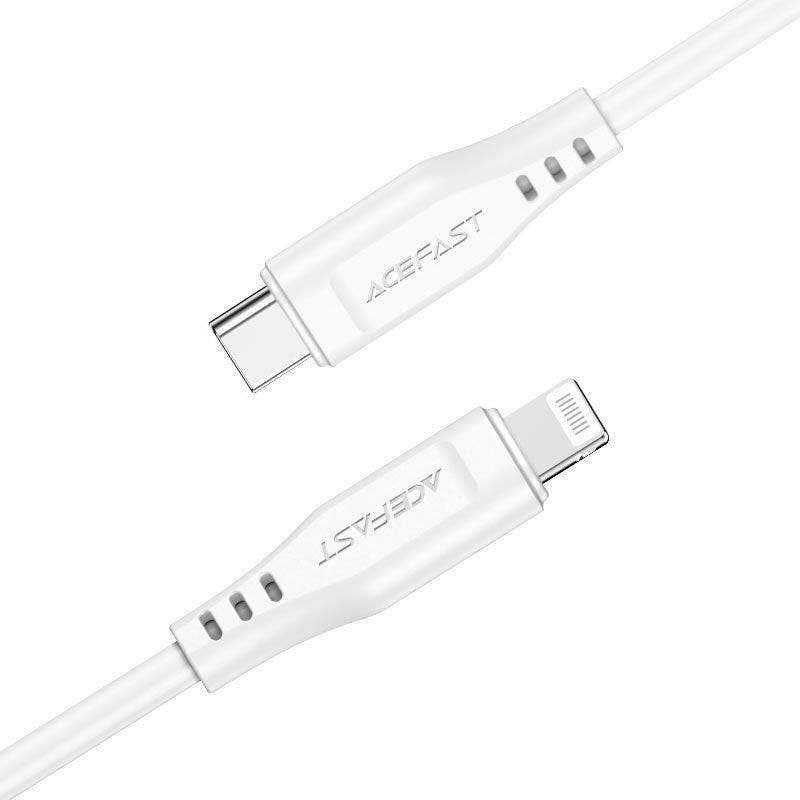 Acefast Charging Data Cable C3-01 USB-C to Lightning, White