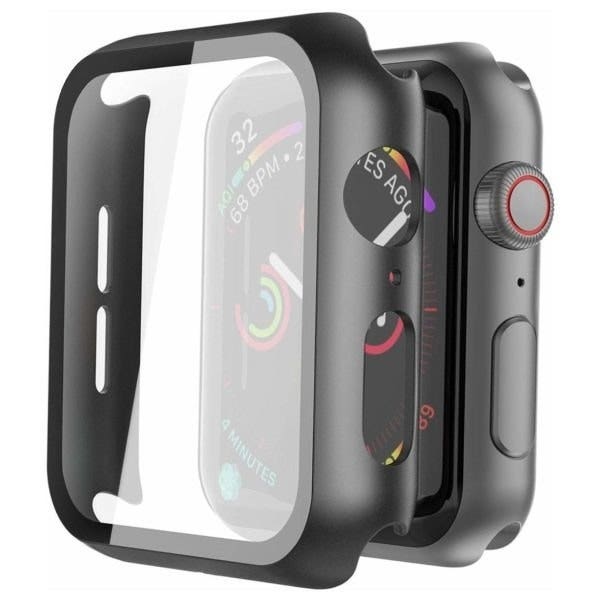 Hyphen HAW-BL449070 Apple Watch Protector Tempered Glass Black 44mm