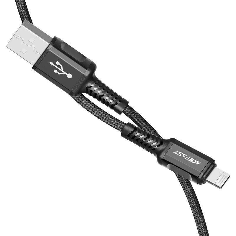 Acefast Charging data cable C1-02 USB-A to Lightning, Black