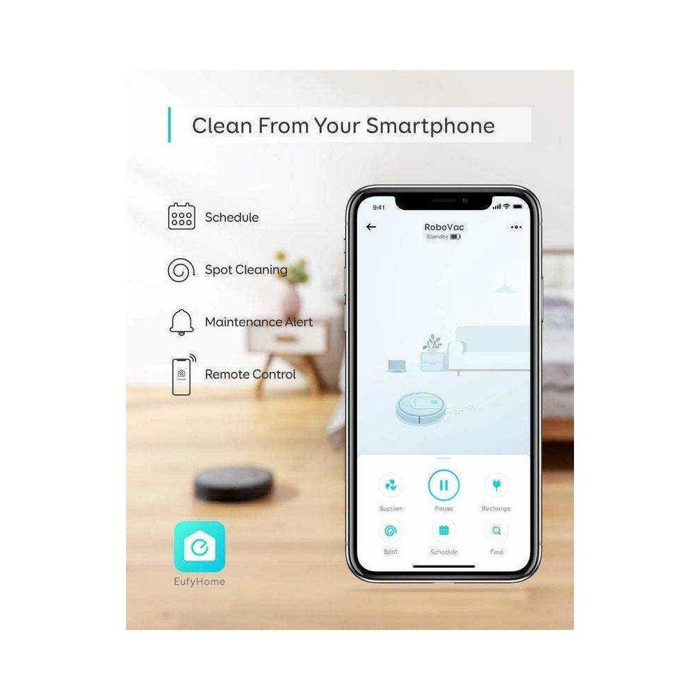 Eufy RoboVac G10 Hybrid Robot Vacuum Cleaner, Black