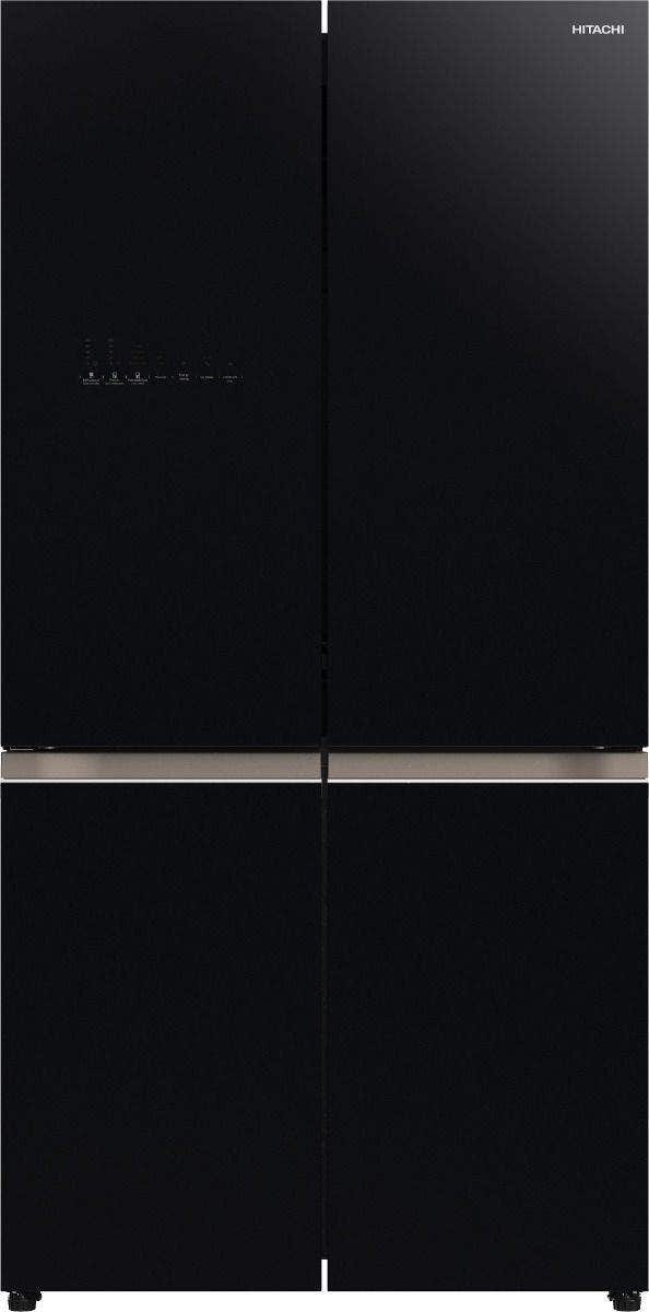 Hitachi RWB720VUK0GBK 720Ltr Deluxe French Door Refrigerator, Glass Black