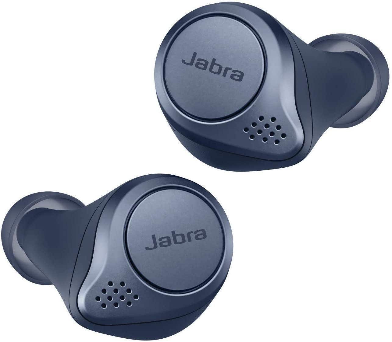 Jabra Elite Active 75t Earbuds, Wireless Charging Enabled, Navy Blue