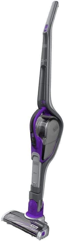 Black & Decker SVJ520BFSP 2in1 Cordless Pet Dustbuster Hand & floor Vacuum, Grey-Purple