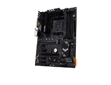 Asus AMD B550 (Ryzen AM4) ATX gaming motherboard with PCIe 4.0, dual M. 2, 10 DrMOS power stages, 2.5 Gb Ethernet, HDMI, DisplayPort, SATA 6 Gbps, USB 3.2 Gen 2 Type-A and Type-C, and Aura Sync RGB lighting support