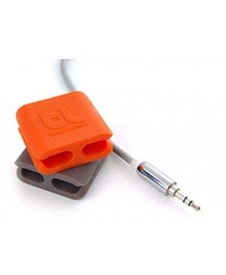 BlueLounge Cable Clip 2 Packs Medium, Orange-Grey