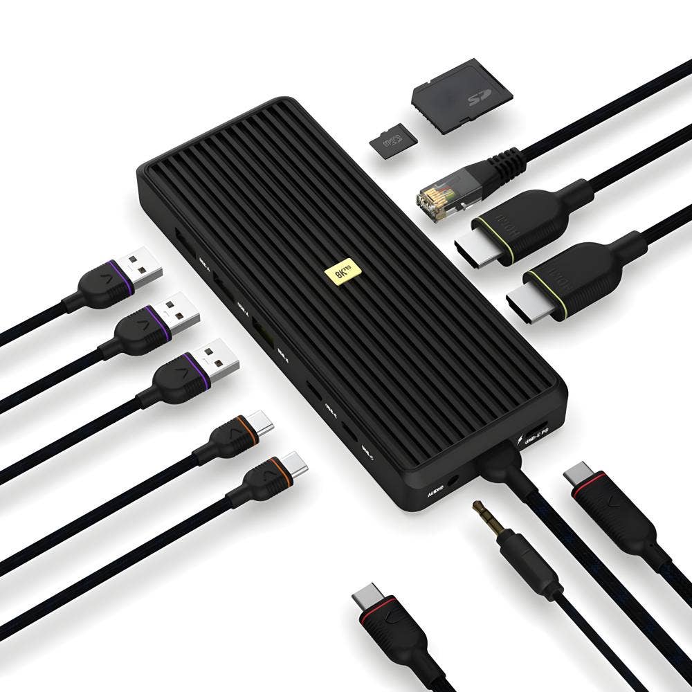 UNISYNK 12 PORT USB-C HUB 8K 100W BLACK