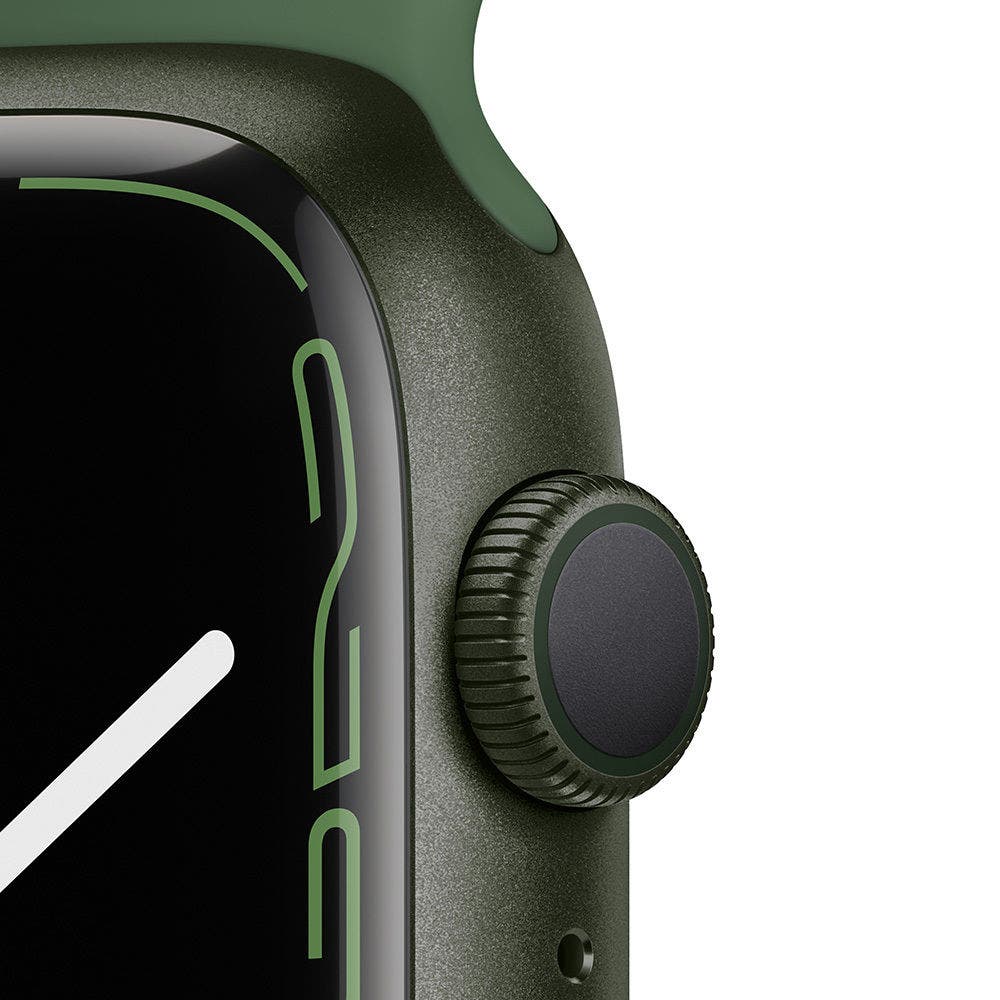 Apple Watch Series 7 Green Aluminium Case with Clover Sport Band