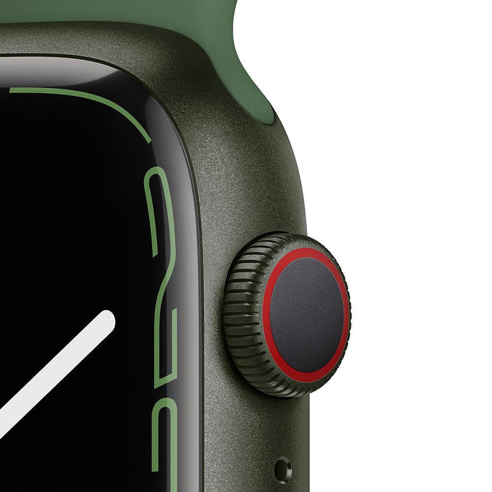 Apple Watch Series 7 Green Aluminium Case with Clover Sport Band