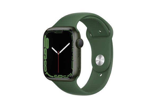Apple Watch Series 7 Green Aluminium Case with Clover Sport Band