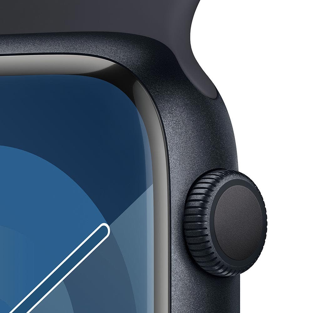 Apple Watch Series 9 GPS 41mm Midnight Aluminium Case with Midnight Sport Band - Medium/Large (MR8X3QA/A)