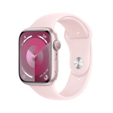 Apple Series 9 GPS 41mm Pink Aluminium Case with Light Pink Sport Band - Small/Medium