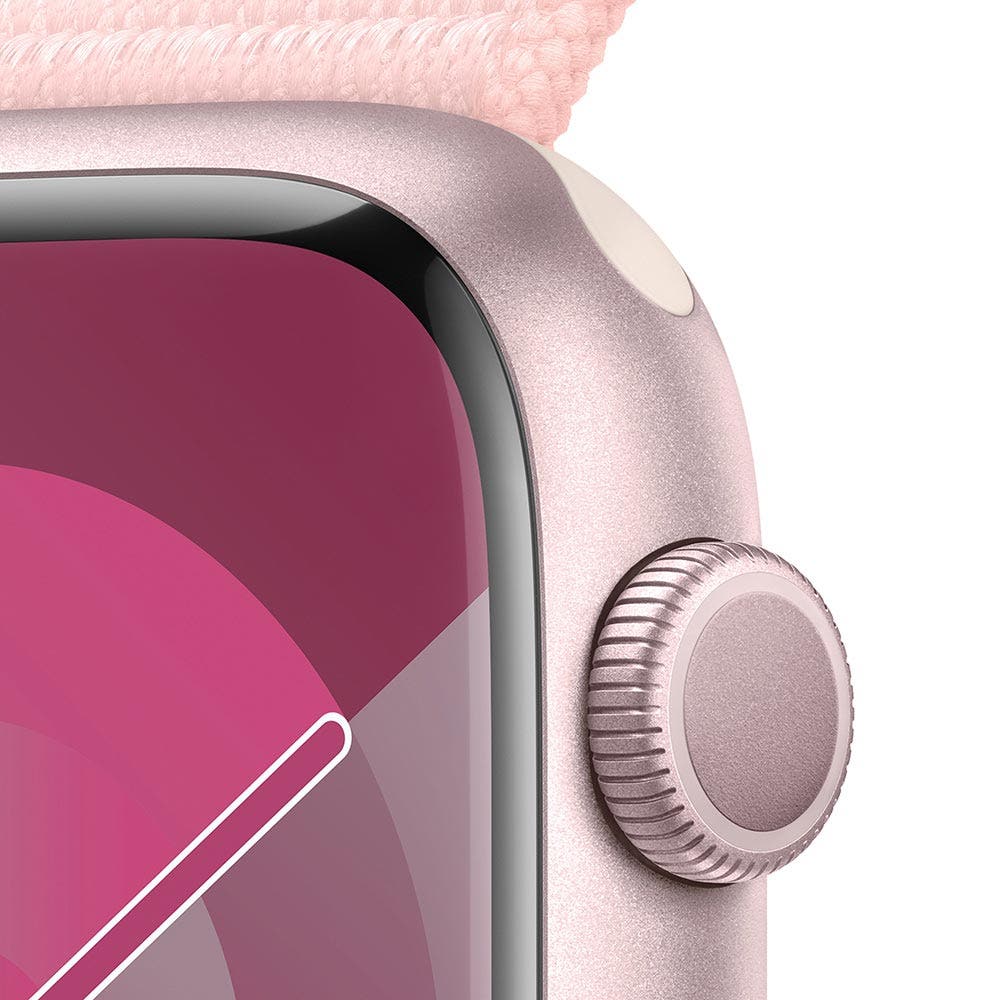 Apple Series 9 GPS 45mm Pink Aluminium Case with Light Pink Sport Loop