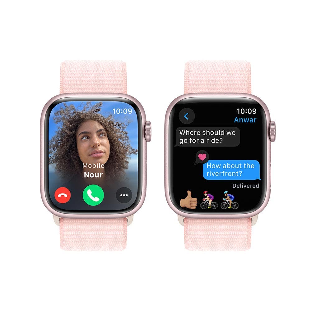 Apple Series 9 GPS 45mm Pink Aluminium Case with Light Pink Sport Loop