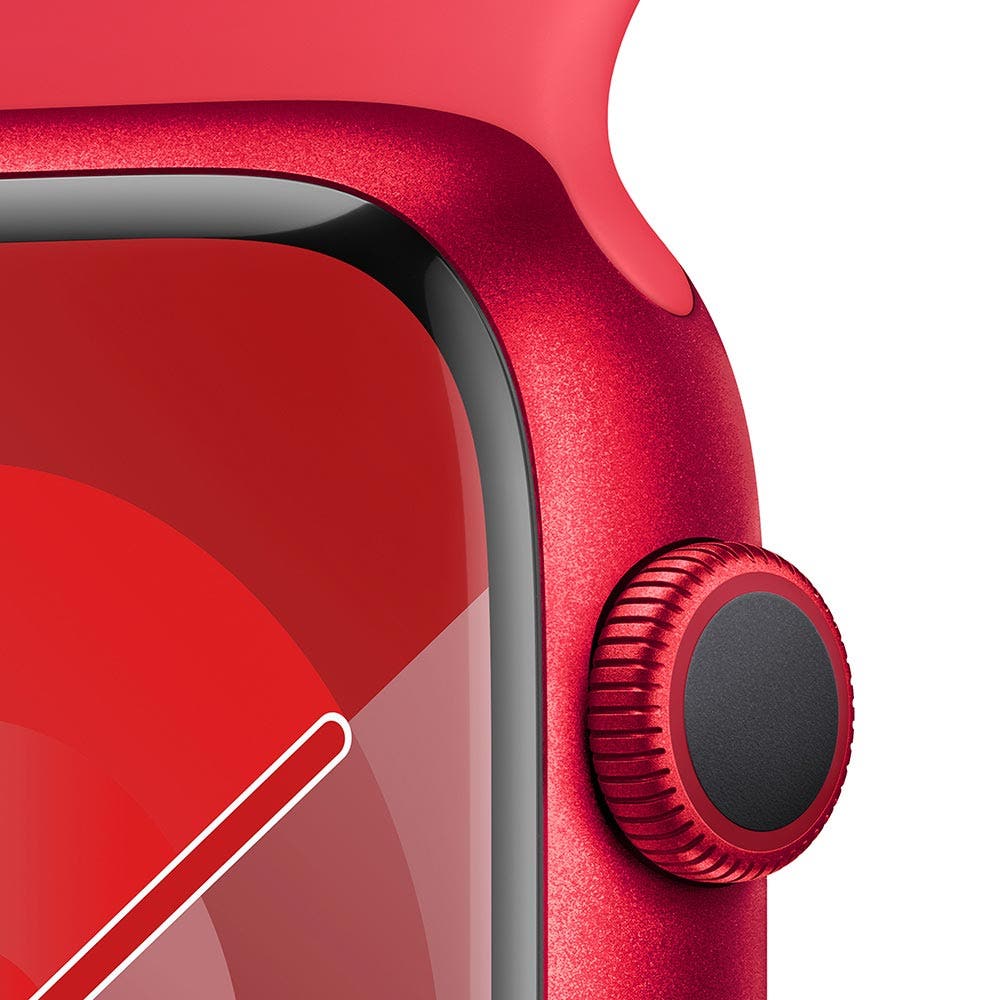 Apple Series 9 GPS 41mm (PRODUCT)RED Aluminium Case with (PRODUCT)RED Sport Band - Medium/Large