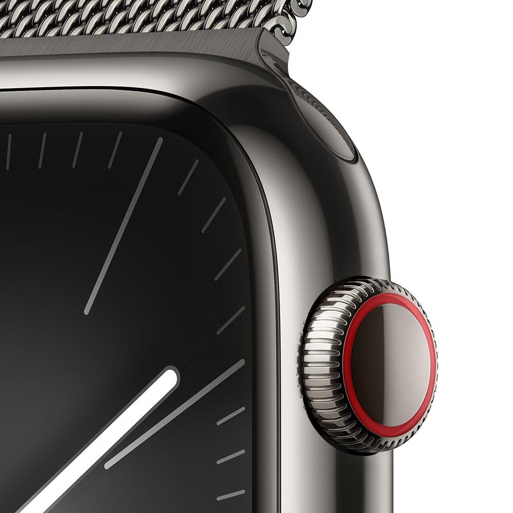 Apple Series 9 GPS + Cellular 45mm Graphite Stainless Steel Case with Graphite Milanese Loop