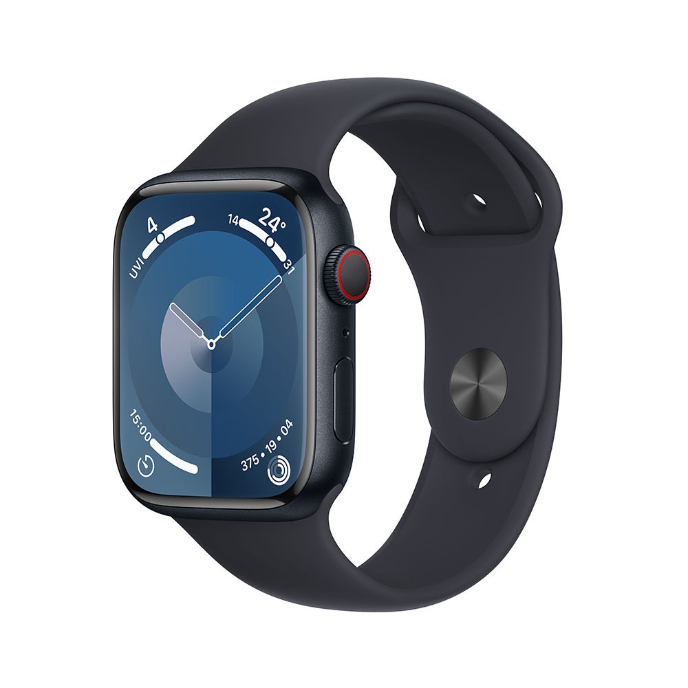 Apple Series 9 GPS + Cellular 45mm Midnight Aluminium Case with Midnight Sport Band - Small/Medium
