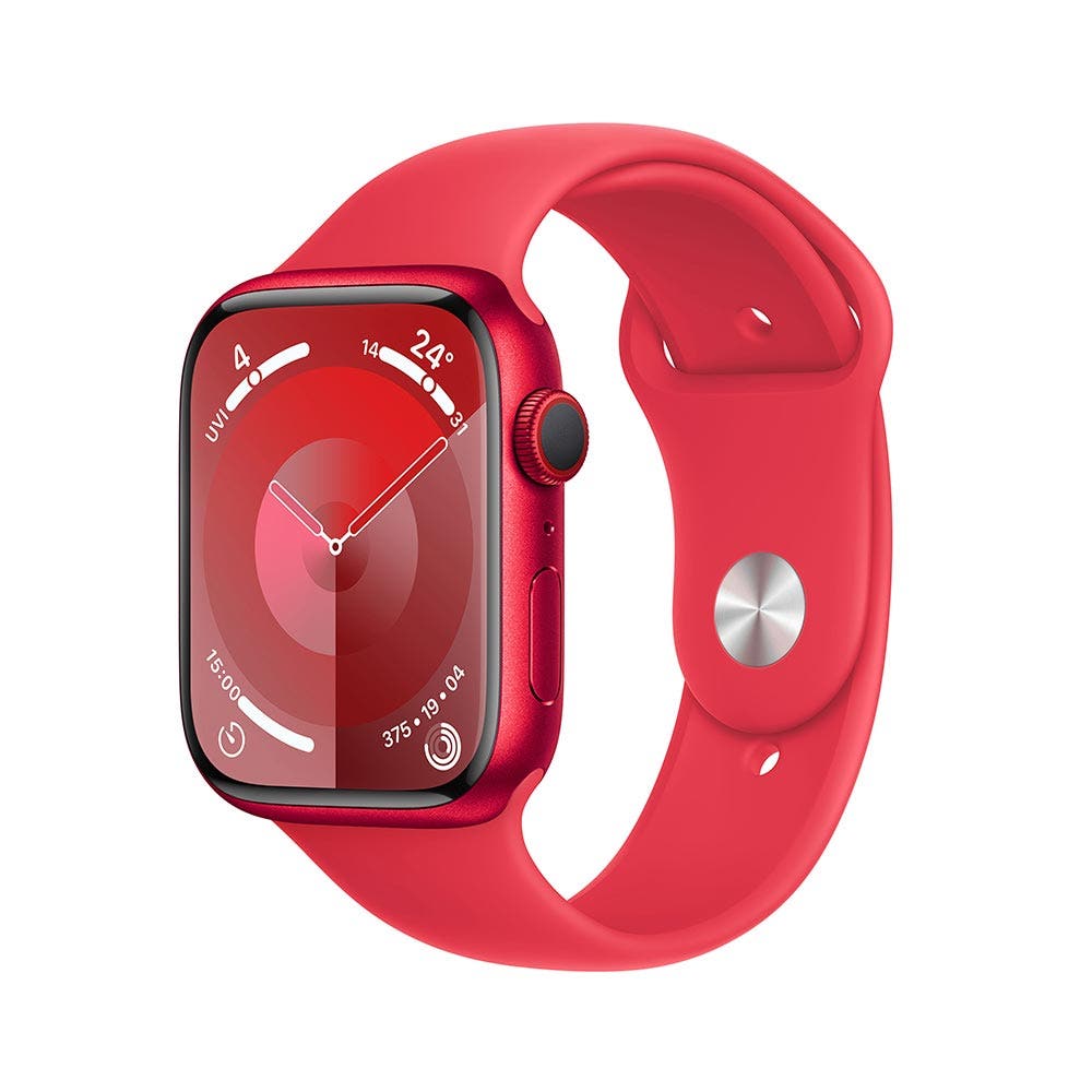 Apple Series 9 GPS + Cellular 41mm (PRODUCT)RED Aluminium Case with (PRODUCT)RED Sport Band - Small/Medium