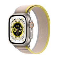 Apple Watch Ultra GPS+ Cellular, 49mm Titanium Case with Yellow Ocean Band