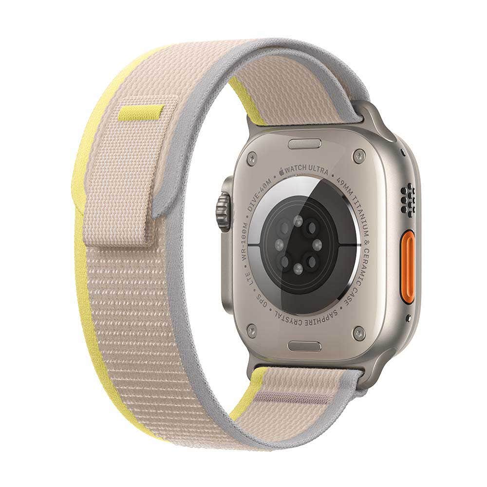 Apple Watch Ultra GPS+ Cellular, 49mm Titanium Case with Yellow Ocean Band (MNHG3AE/A)