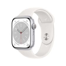 Apple Watch Series 8 GPS 41mm Silver Aluminium Case with White Sport Band - Regular