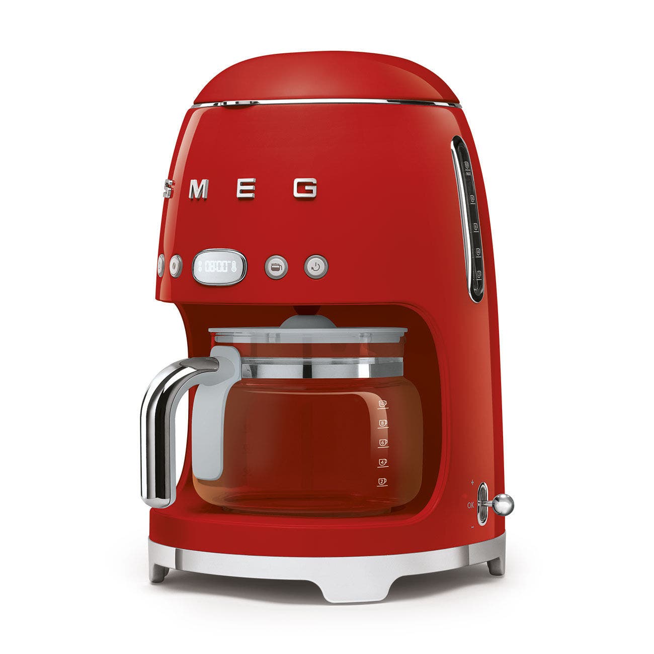 Smeg DCF02RDUK Drip Filter Coffee Machine, Red