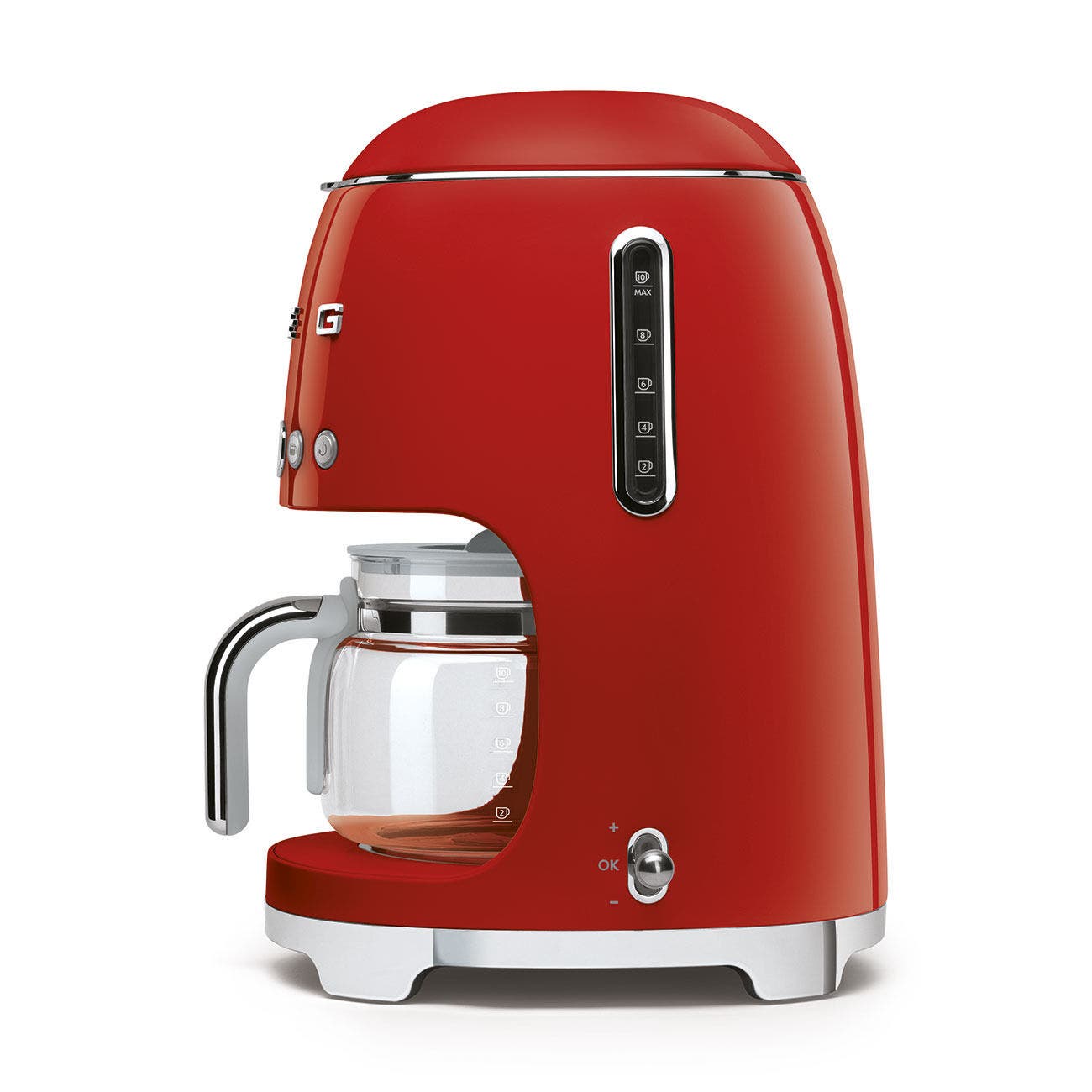 Smeg DCF02RDUK Drip Filter Coffee Machine, Red
