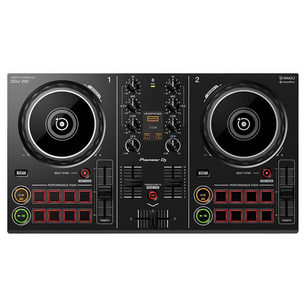 Pioneer DDJ-200 2-channel Smart DJ Controller, Black